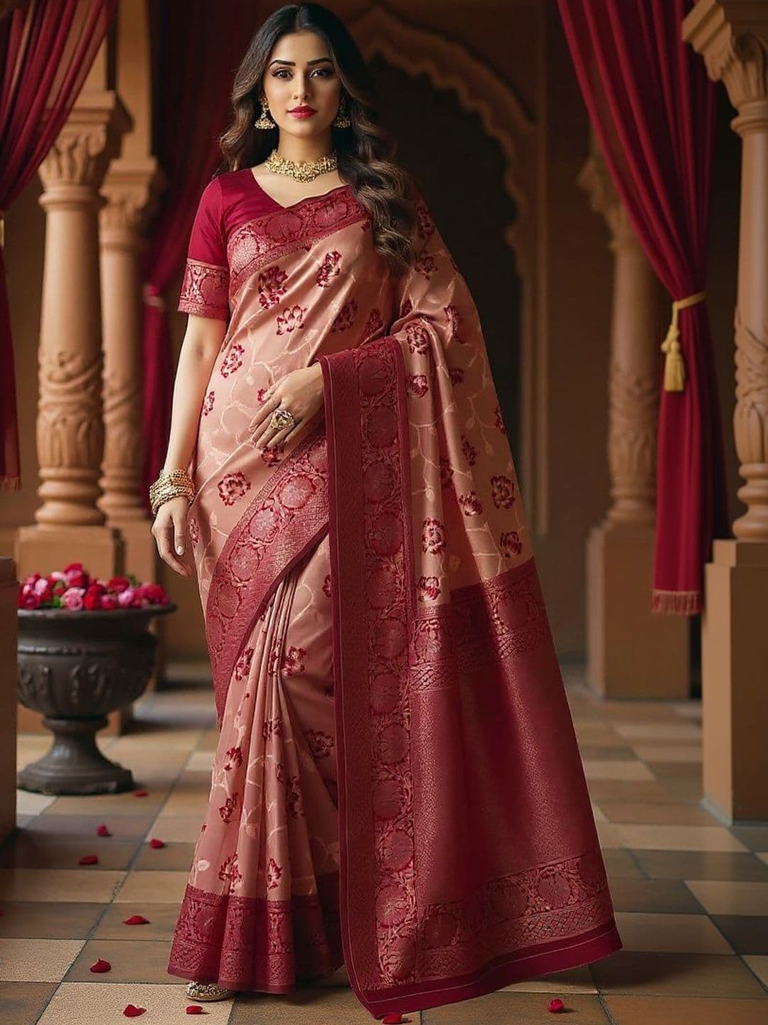 Moda Rapido Woven Design Zari Art Silk Heavy Work Saree - view 1