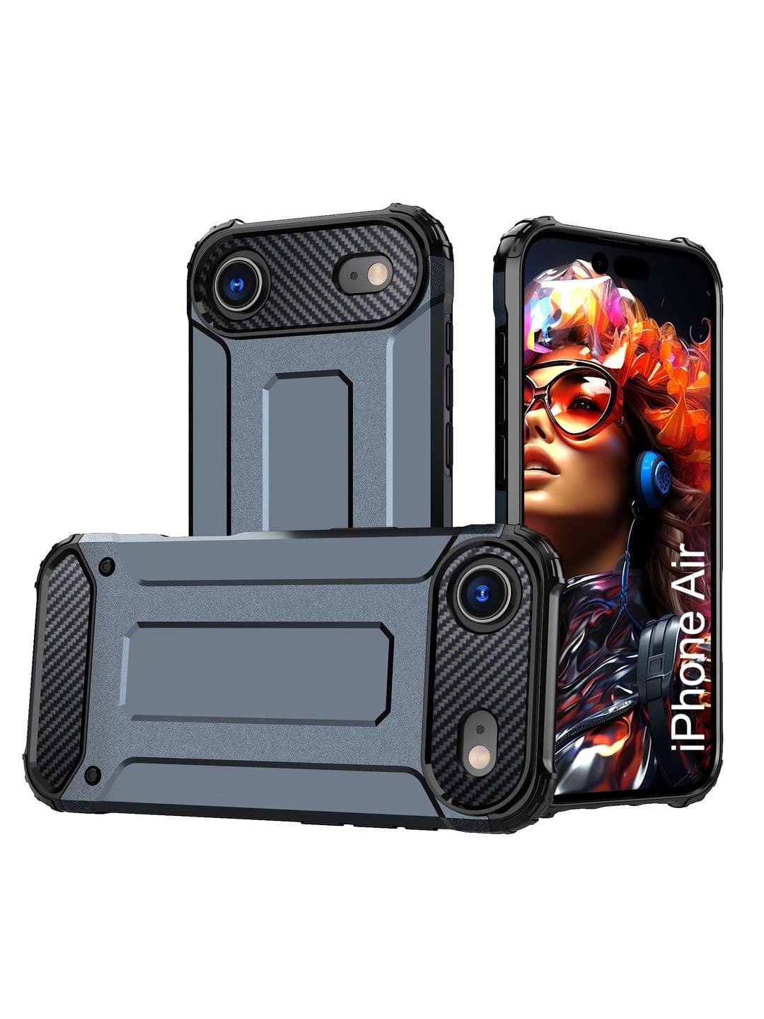 Luxury Kase Solid Printed iPhone 17 Air Back Case Mobile Accessories