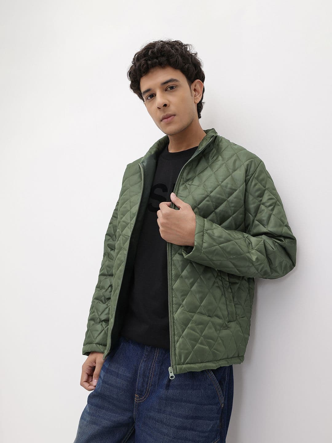 The Roadster Lifestyle Co. Mock Collar Quilted Jacket - view 1