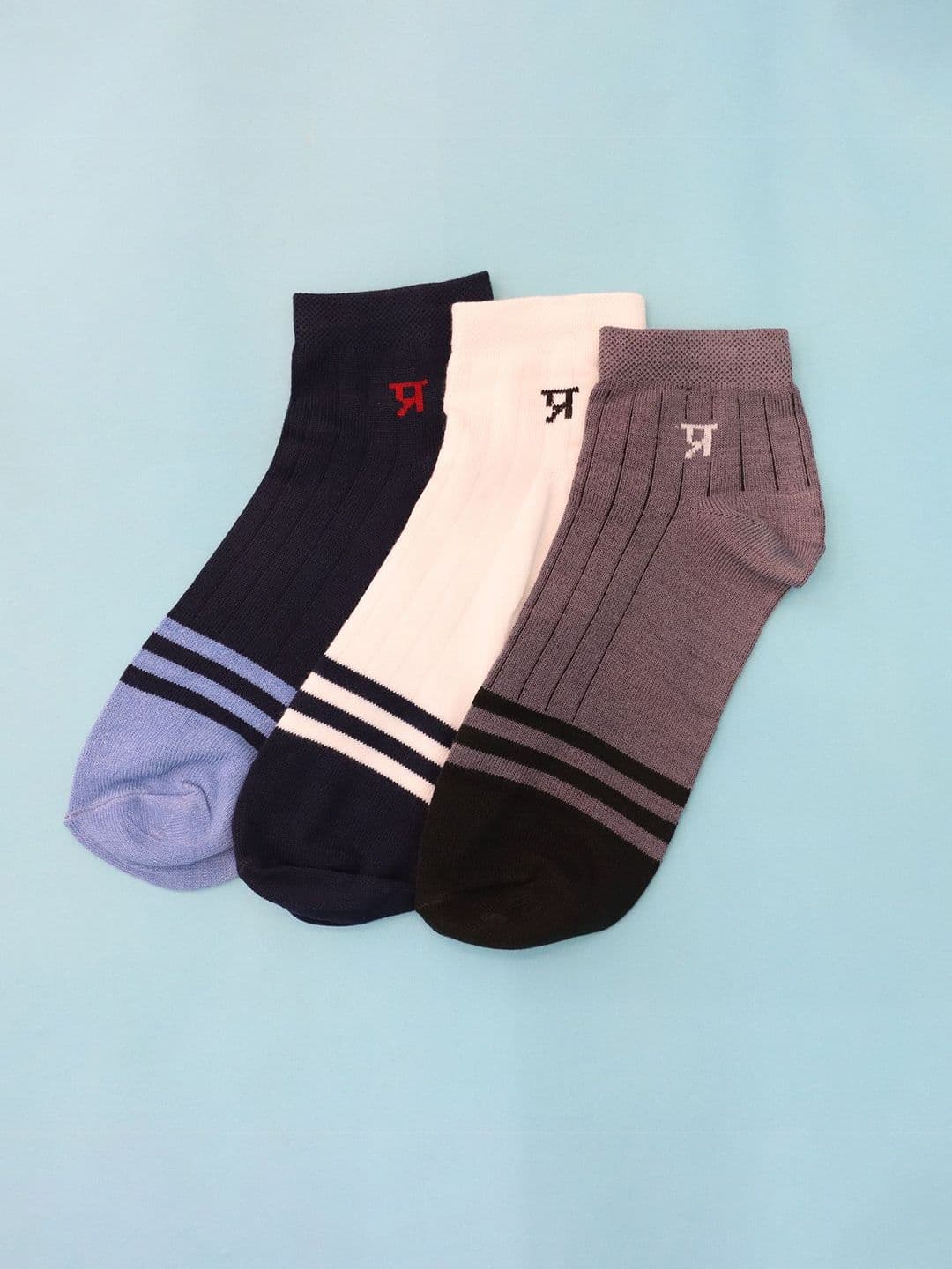 PRASTHAN Pack Of 3 Cotton Calf-Length Socks - view 1