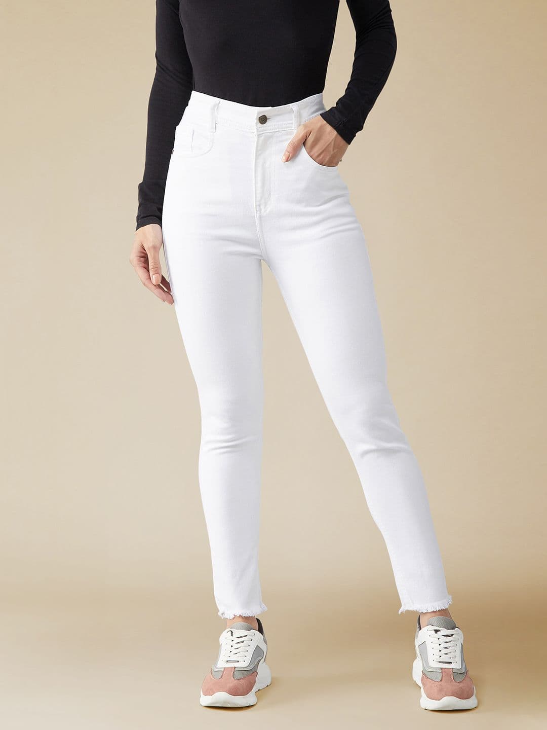 Mast & Harbour Women Skinny Fit High-Rise Light Fade Stretchable Jeans - view 1