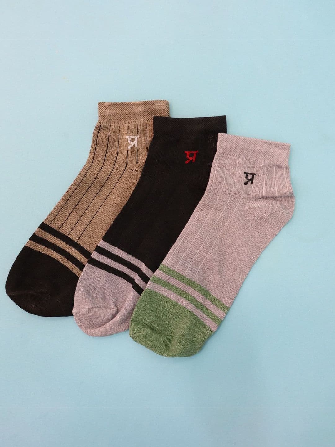 PRASTHAN Men Pack Of 3 Cotton Ankle Length Socks - view 1