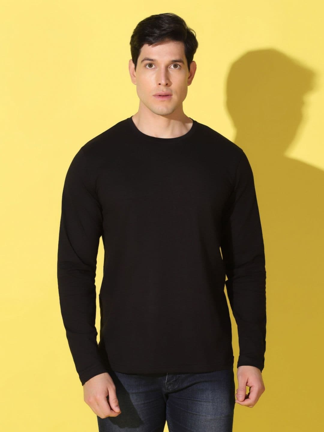 WOOSTRO Men Solid Round Neck Cotton Slim Fit T-shirt - view 1