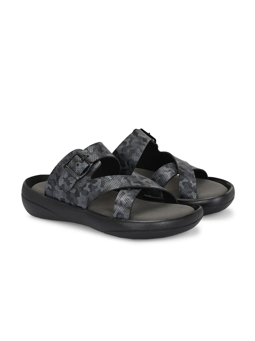 Azzaro Black Men Comfort Sandals - view 1