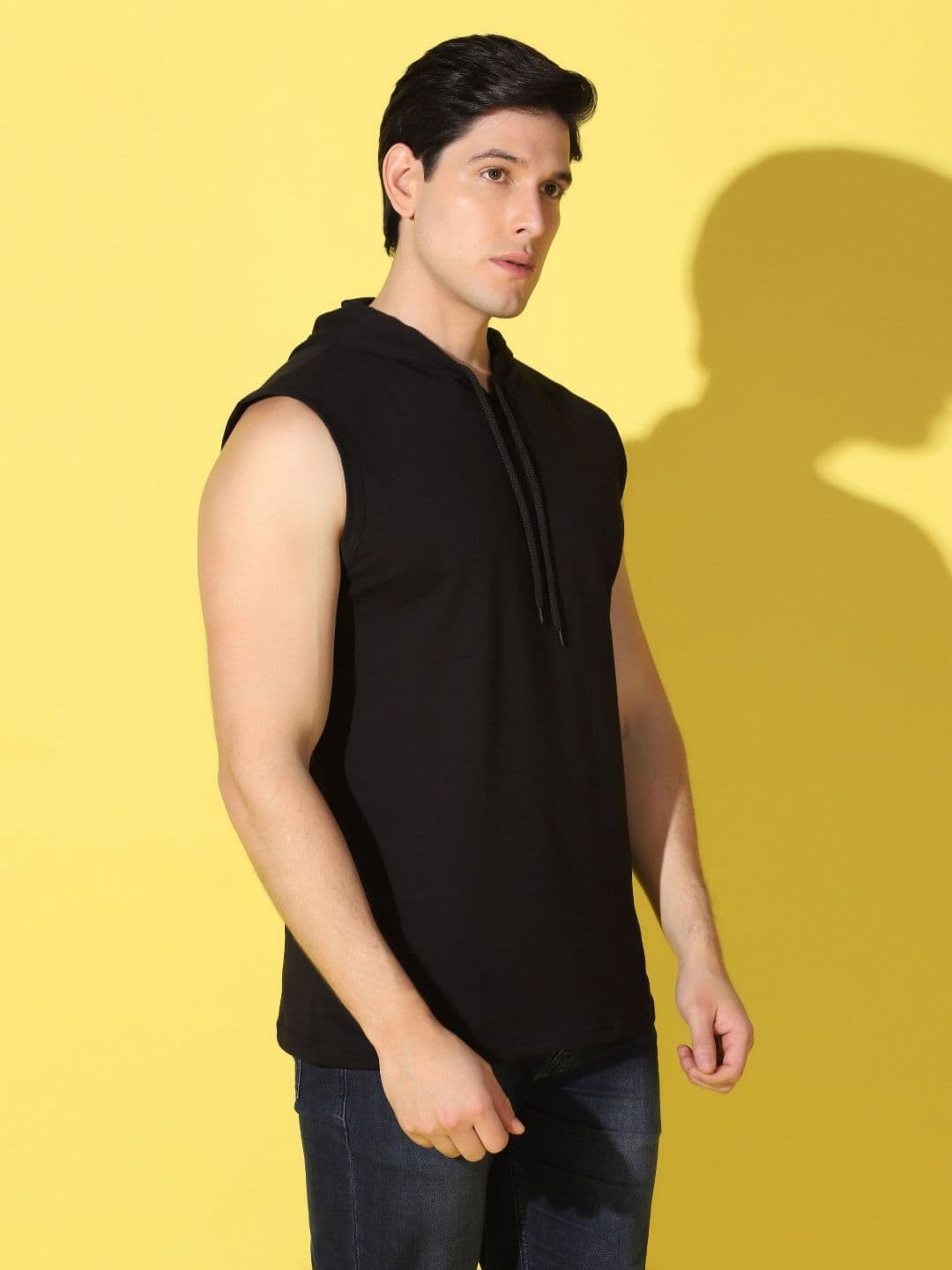WOOSTRO Men Solid Hood Cotton Slim Fit T-shirt - view 1