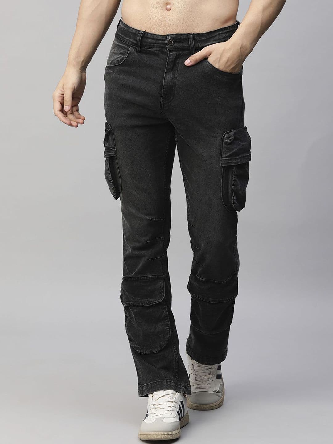 PRONK Men Mid-Rise Cargo Jeans - view 1
