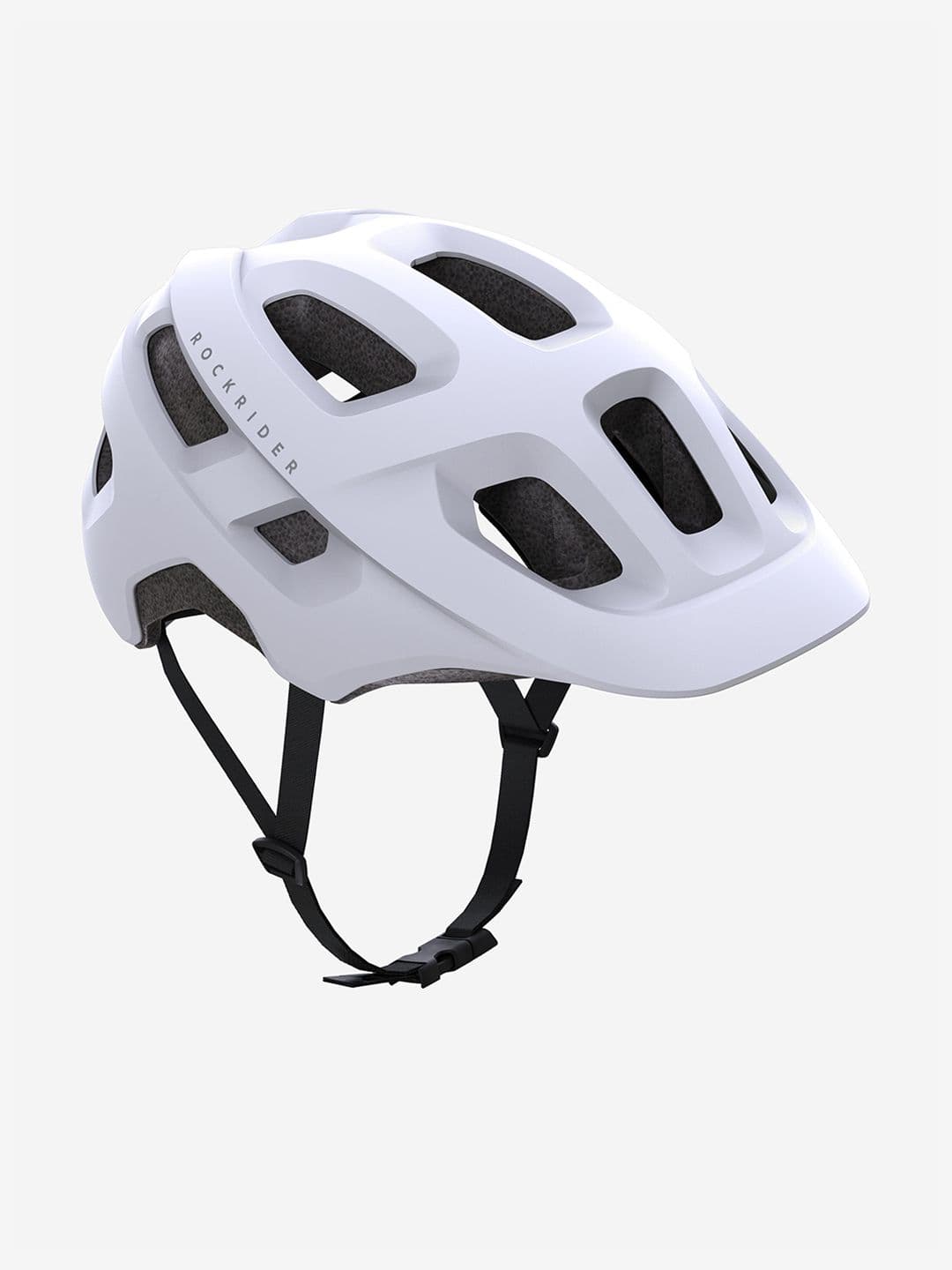 Decathlon Rockrider - Unisex White EXPL 100 Adjustable Mountain Bike Helmet