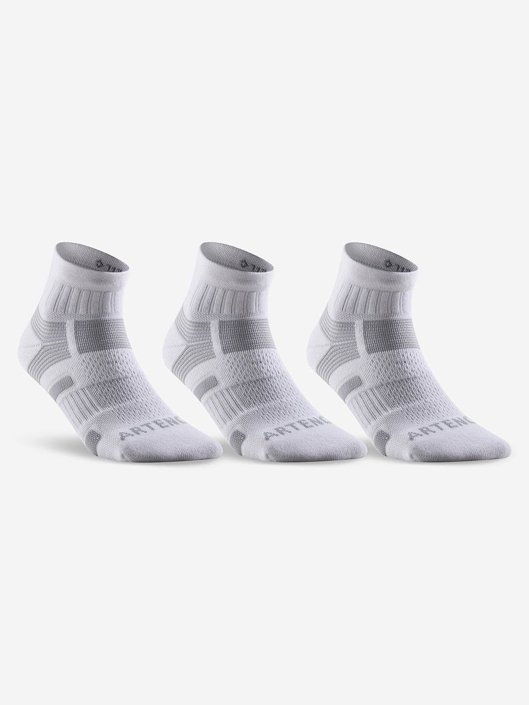 Decathlon Artengo - Adults White RS 560 Mid Abrasion Resistance Tennis Socks Pack of 3 - view 1