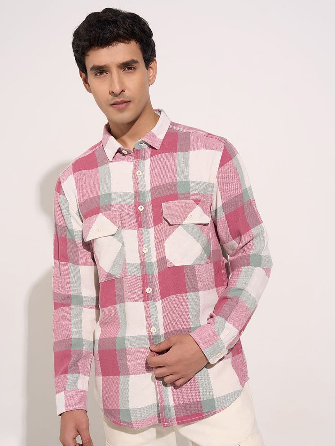7 Alt by Pantaloons Men Slim Fit Opaque Casual Shirt - view 1