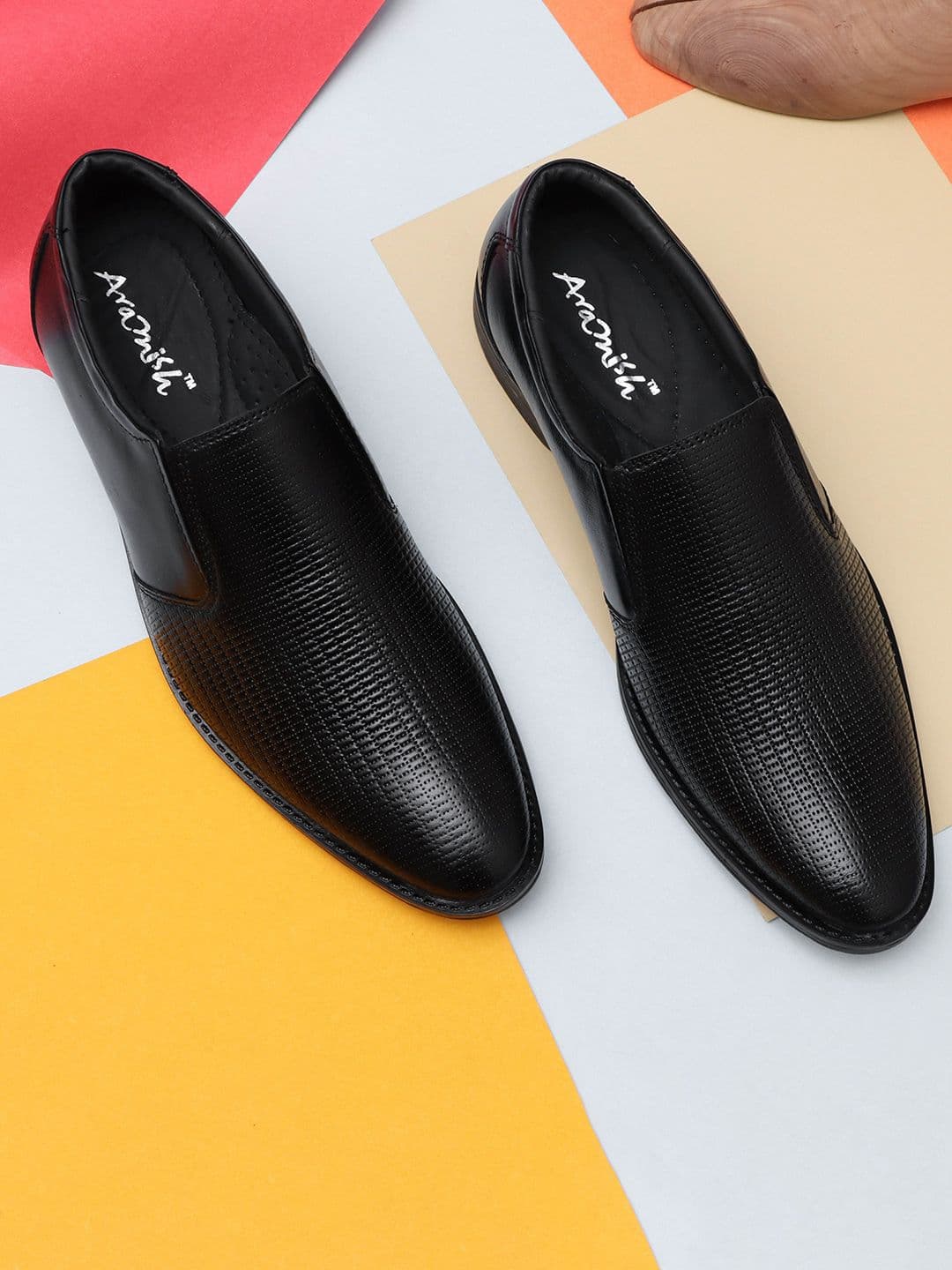 ARAMISH Men Leather Formal Slip-Ons - view 1