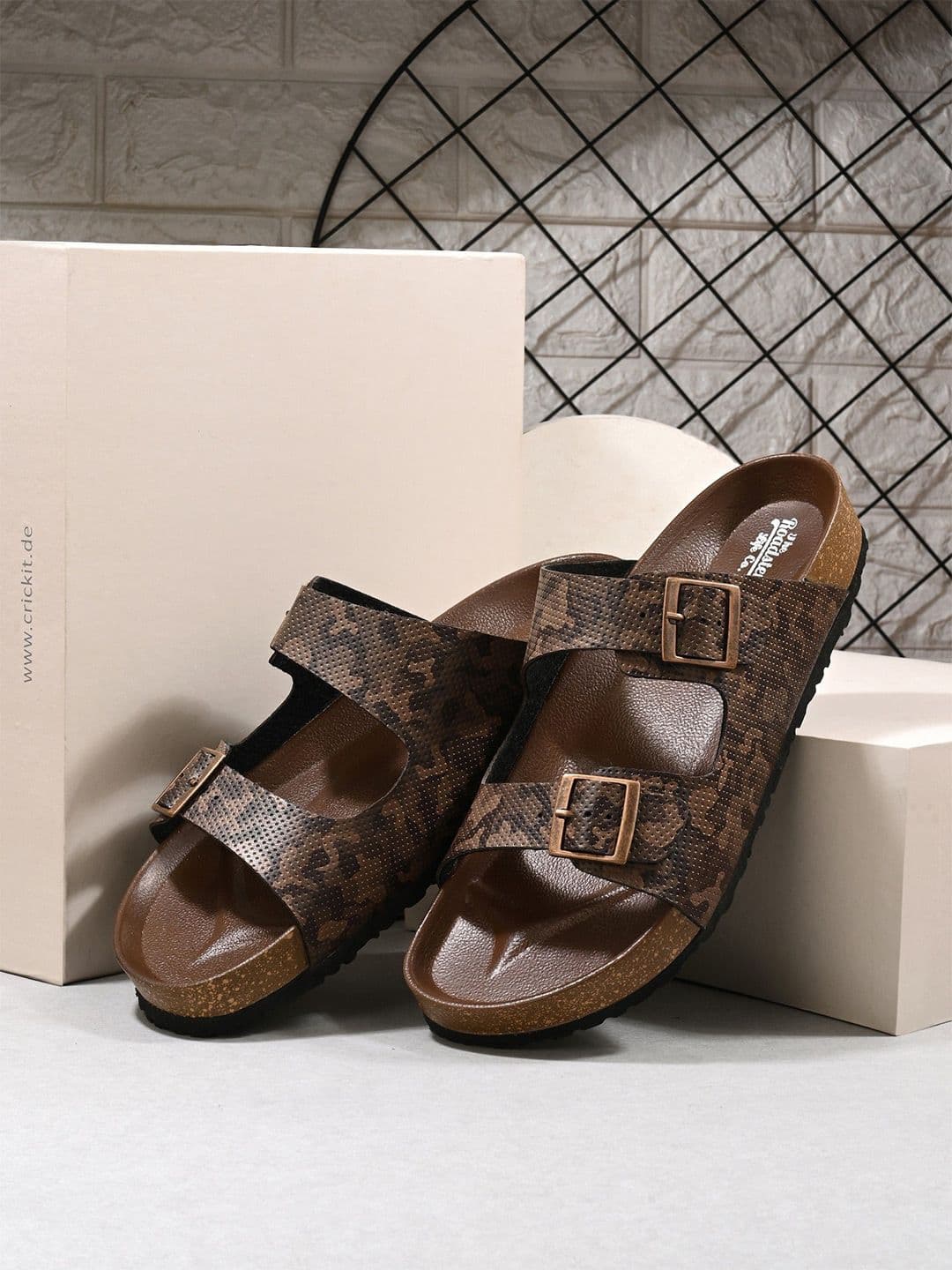 The Roadster Lifestyle Co Men Printed Comfort Sandals - view 1