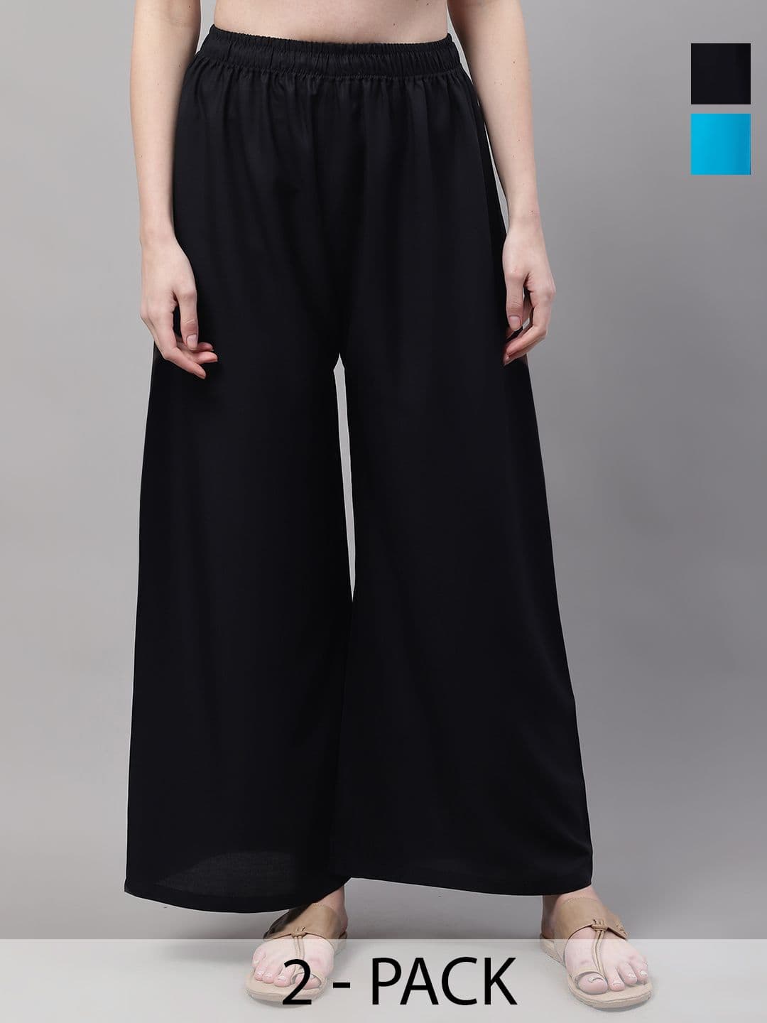 Valles365 by S.C. Women 2 Flared Palazzos - view 1