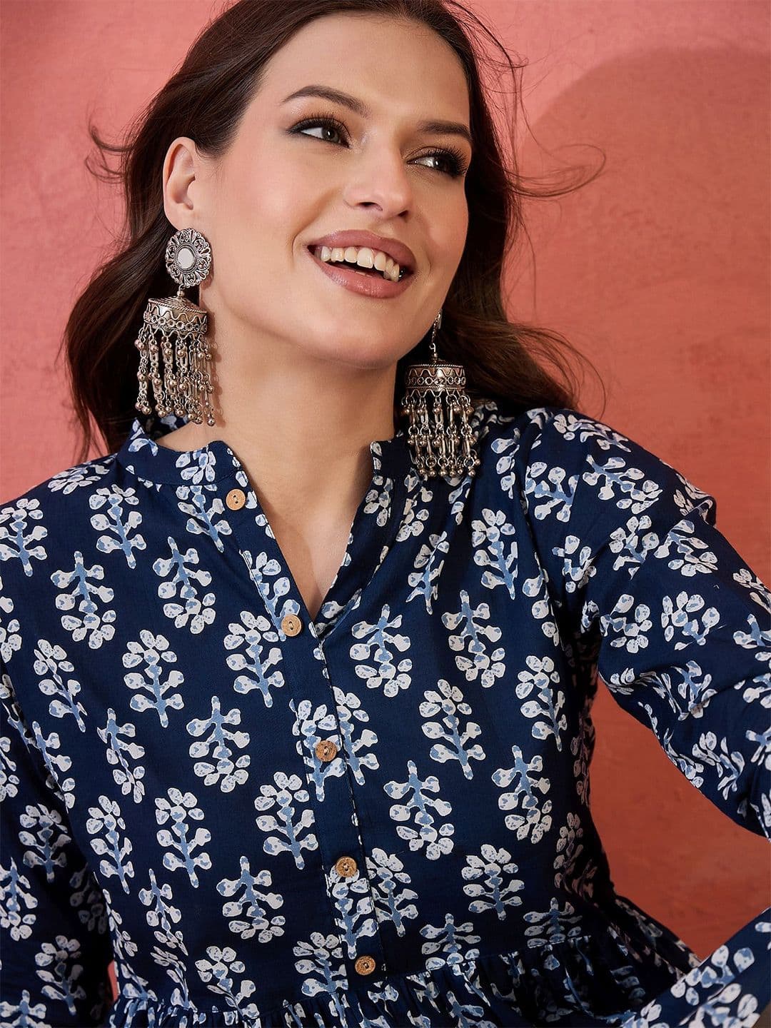 Sangria Printed Pure Cotton Tops - view 1