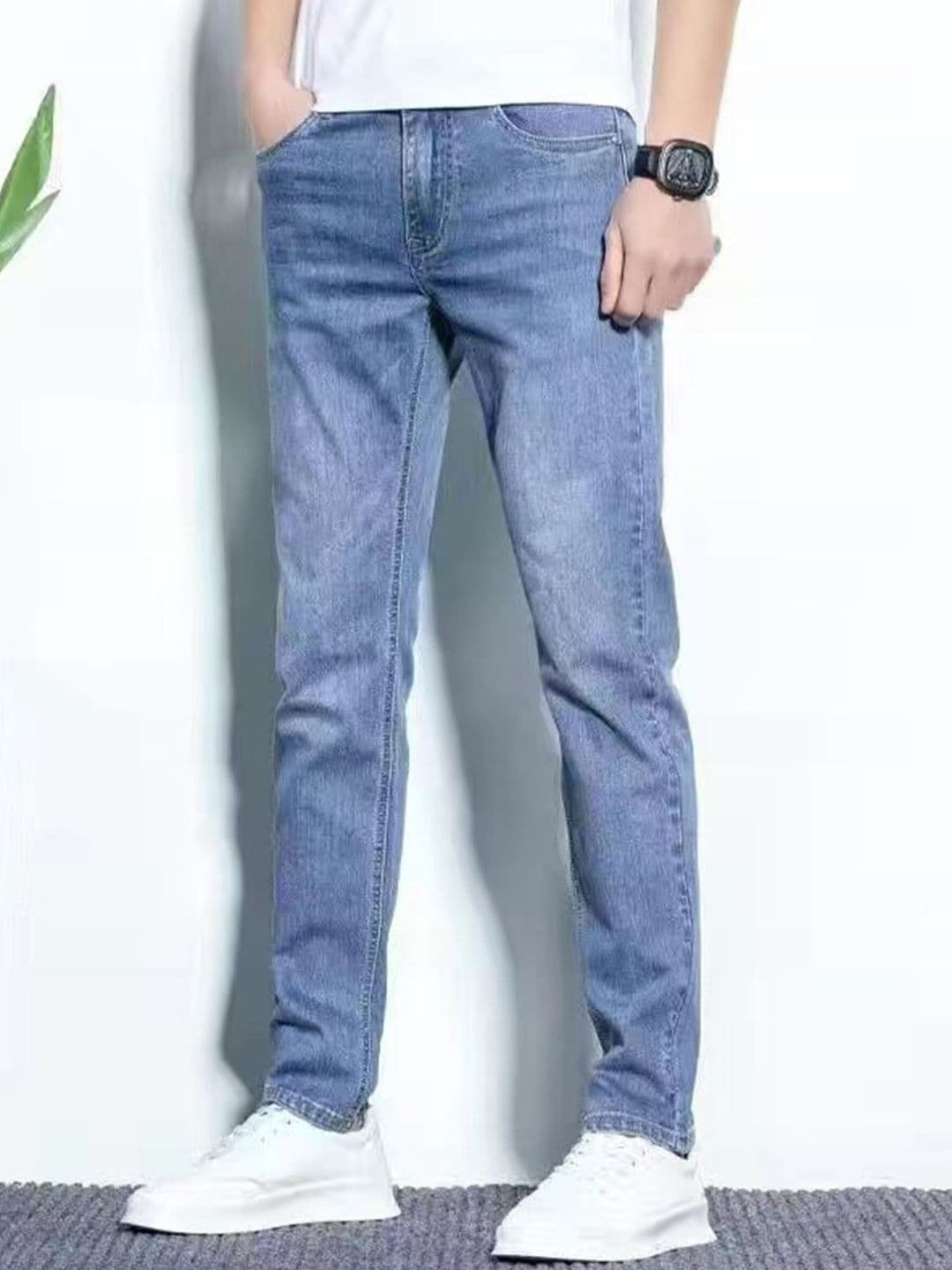 The Roadster Lifestyle Co. Men Pure Cotton Mid-Rise Light Fade Jeans - view 1