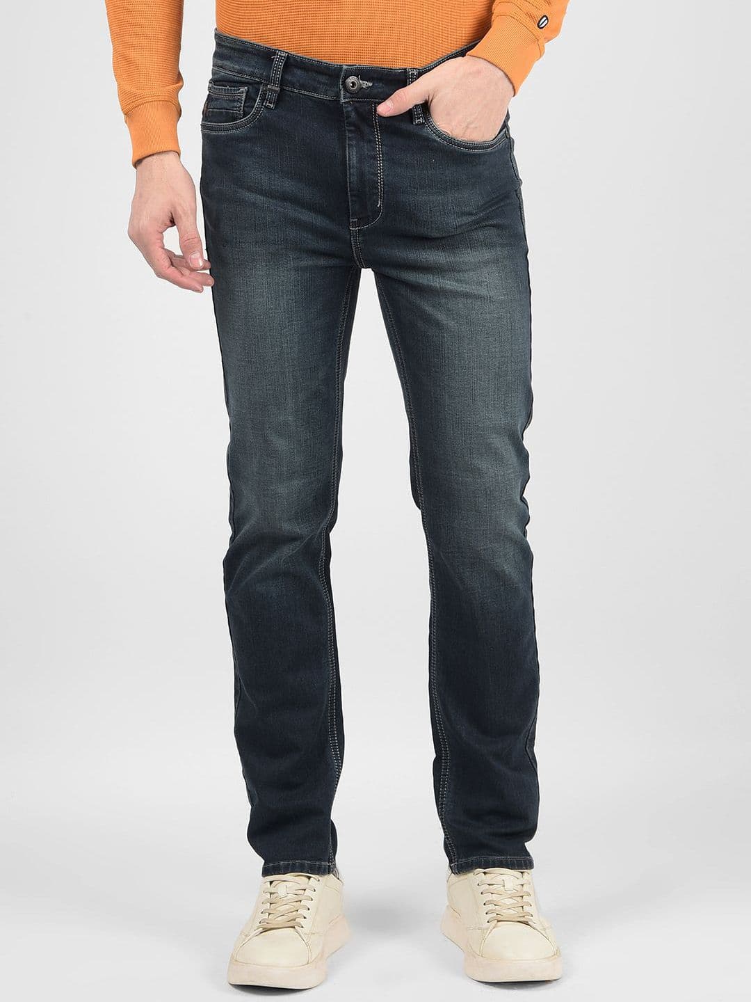 Numero Uno Men Slim Fit Light Fade Stretchable Jeans - view 1
