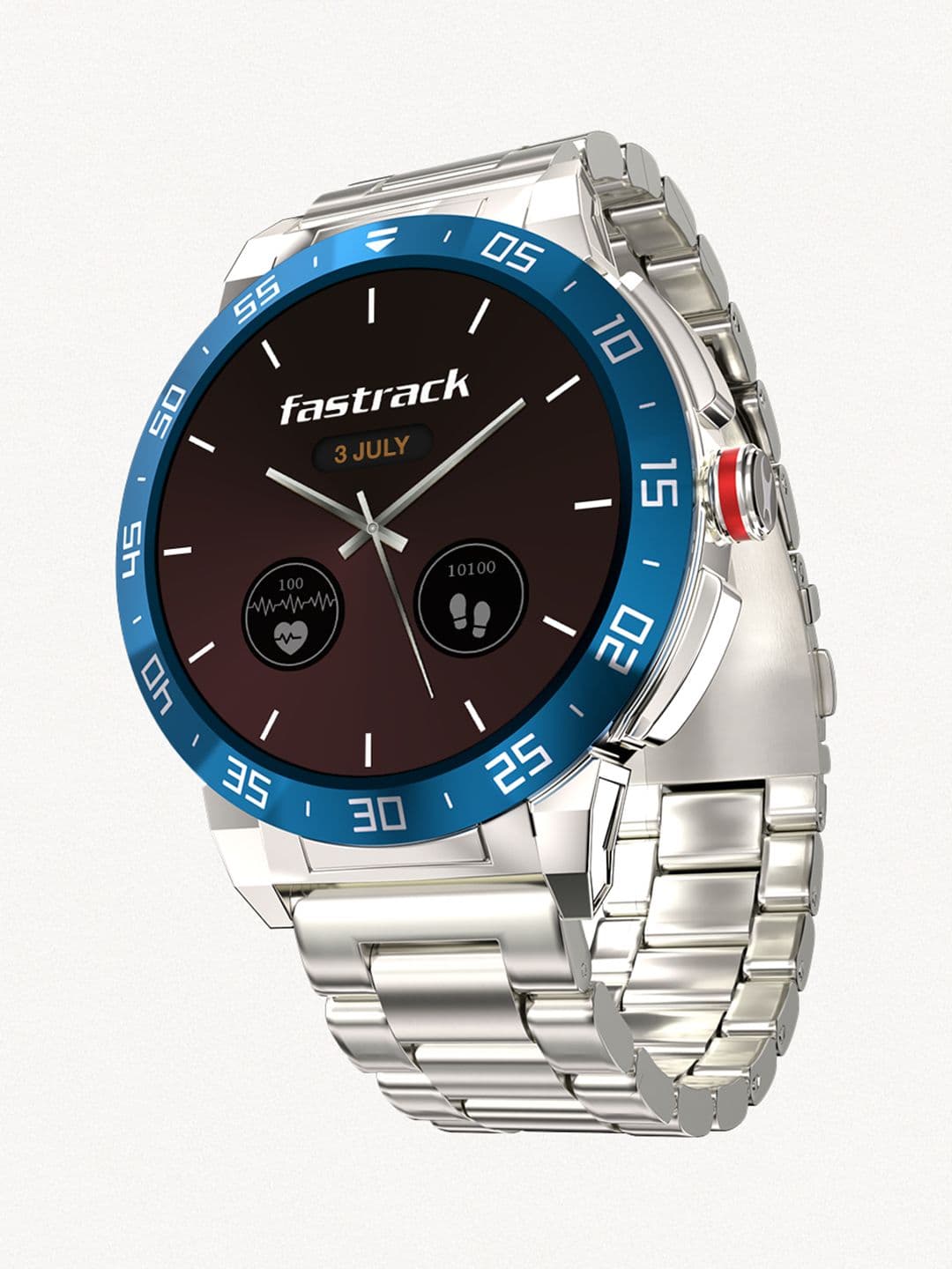 Fastrack Magnus FX3 1.46 Inch Premium Metal Design IP68 SOS AI Voice Assistant Smartwatch