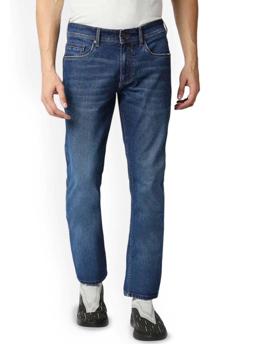 Basics Men Jean Mid-Rise Light Fade Cotton Jeans - view 1
