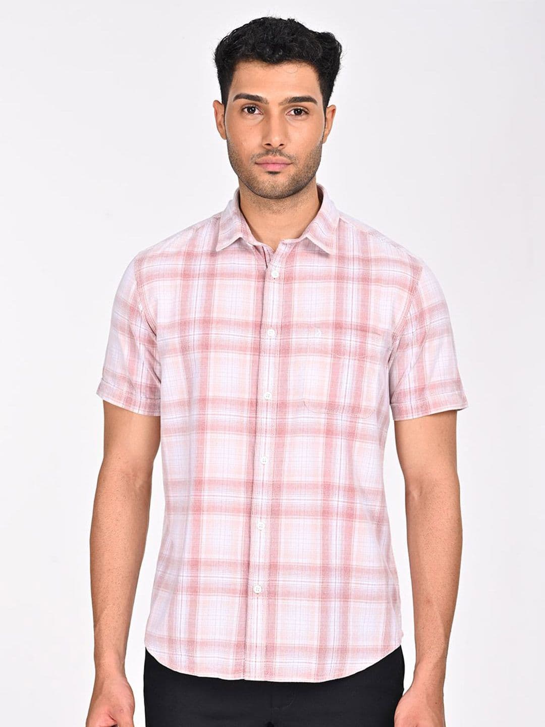 Indian Terrain Men Classic Slim Fit Opaque Checked Casual Shirt - view 1