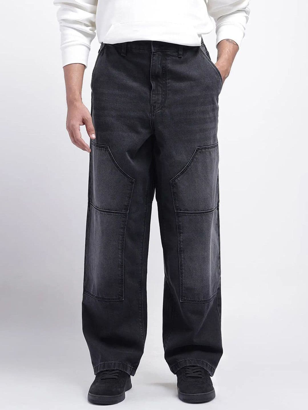 RARE RABBIT Cruz Men Primary Black Light Fade Jeans - Baggy - view 1