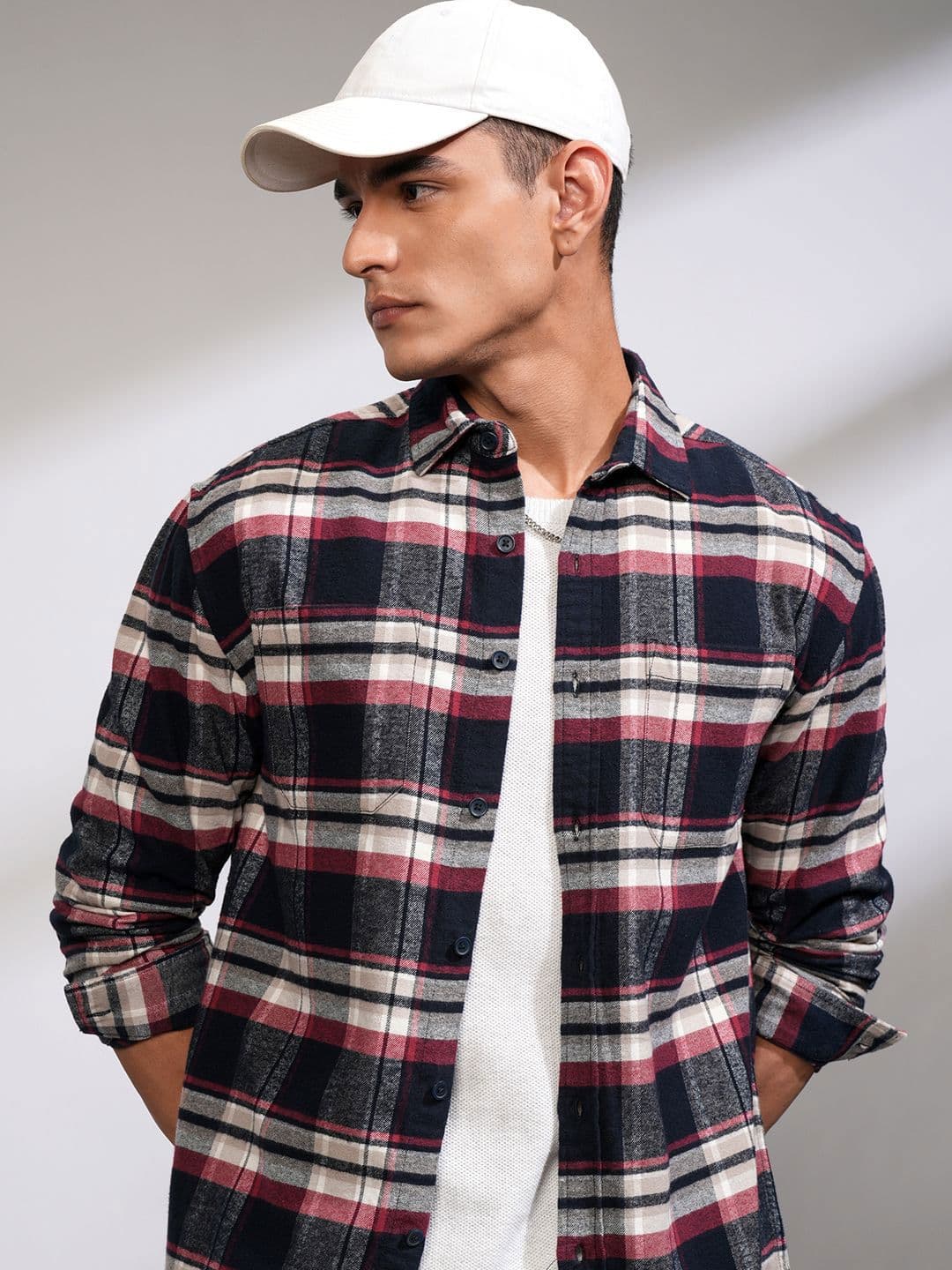 HIGHLANDER Men Flannel Checked Relaxed Overshirt - view 1