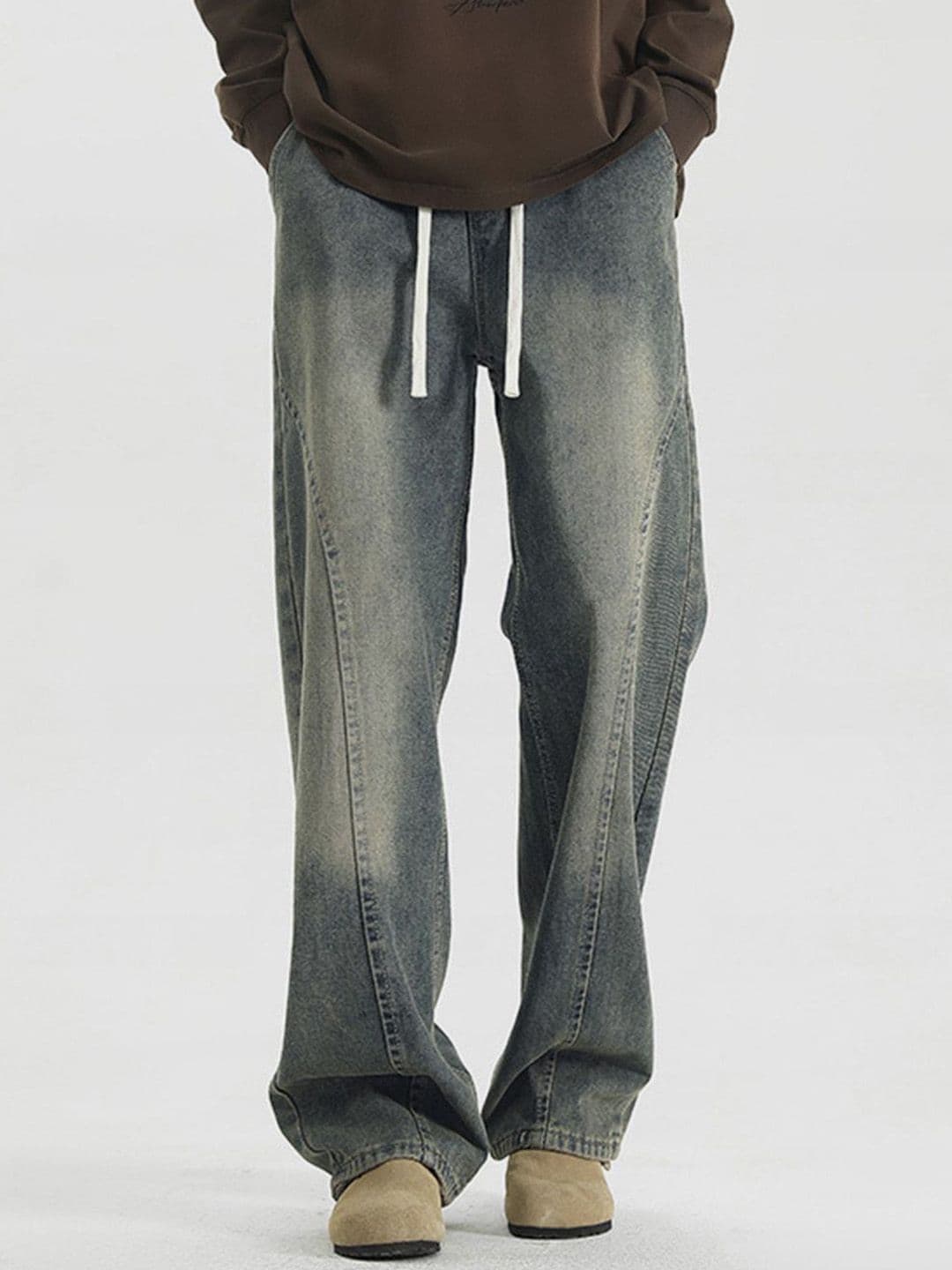HERE&NOW Men Low Distress Heavy Fade Jeans - view 1