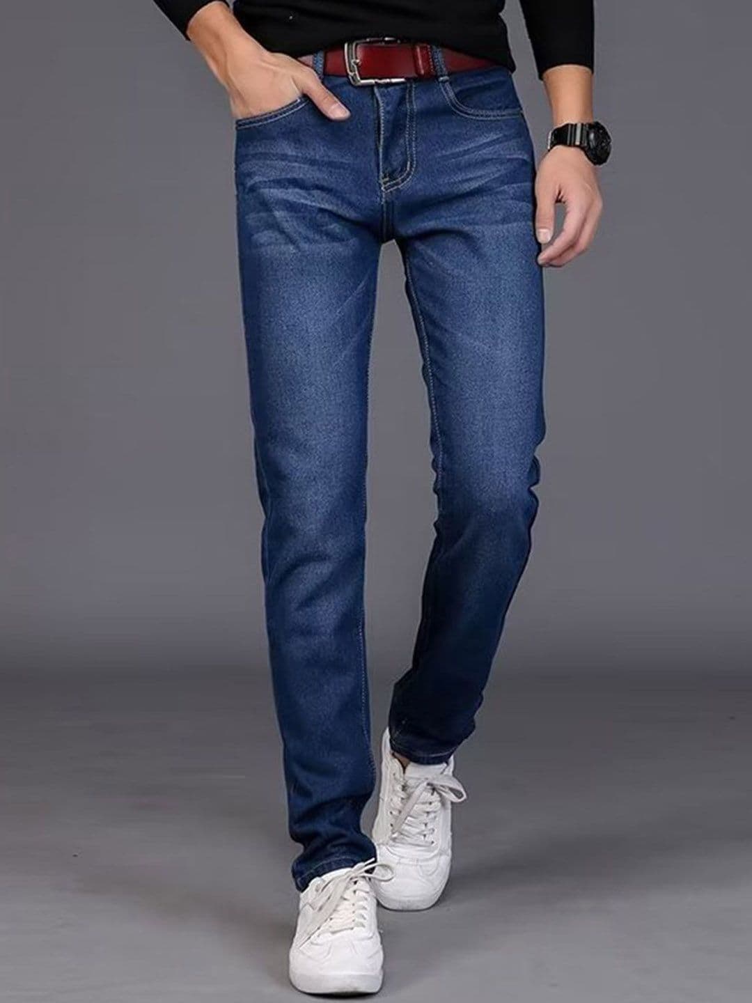 Mast & Harbour Men Low Distress Light Fade Jeans - view 1