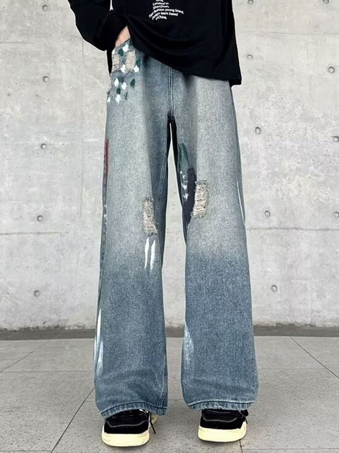 HERE&NOW Men Highly Distressed Heavy Fade Jeans - view 1