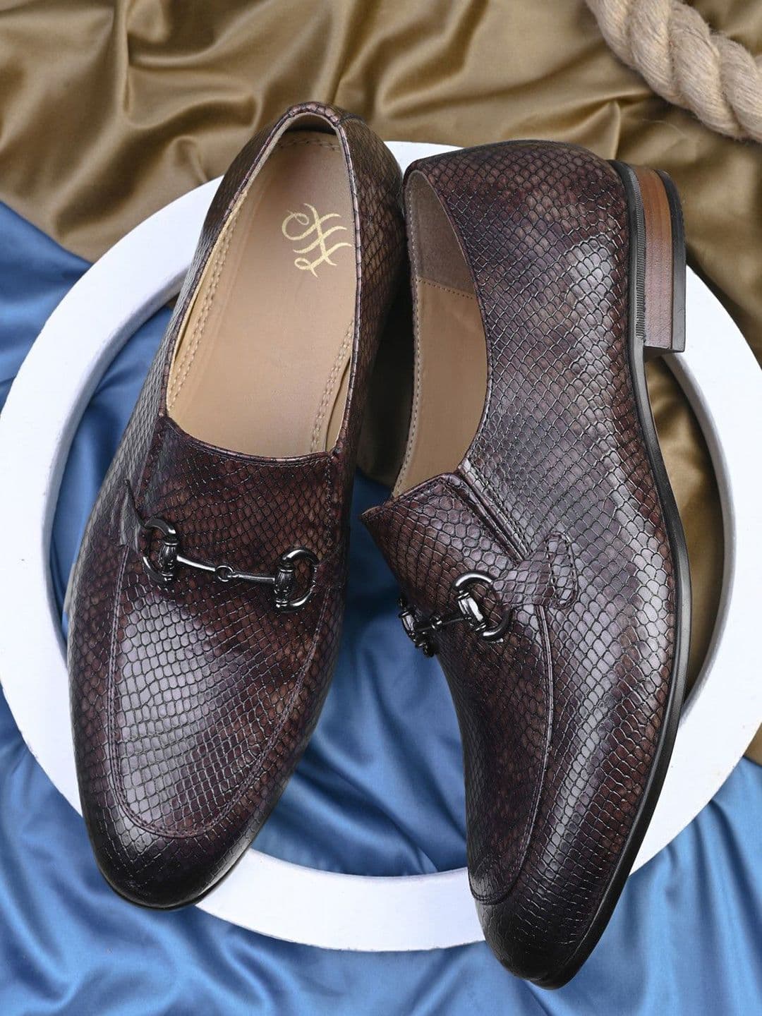House of Pataudi Men Textured Formal Loafers - view 1