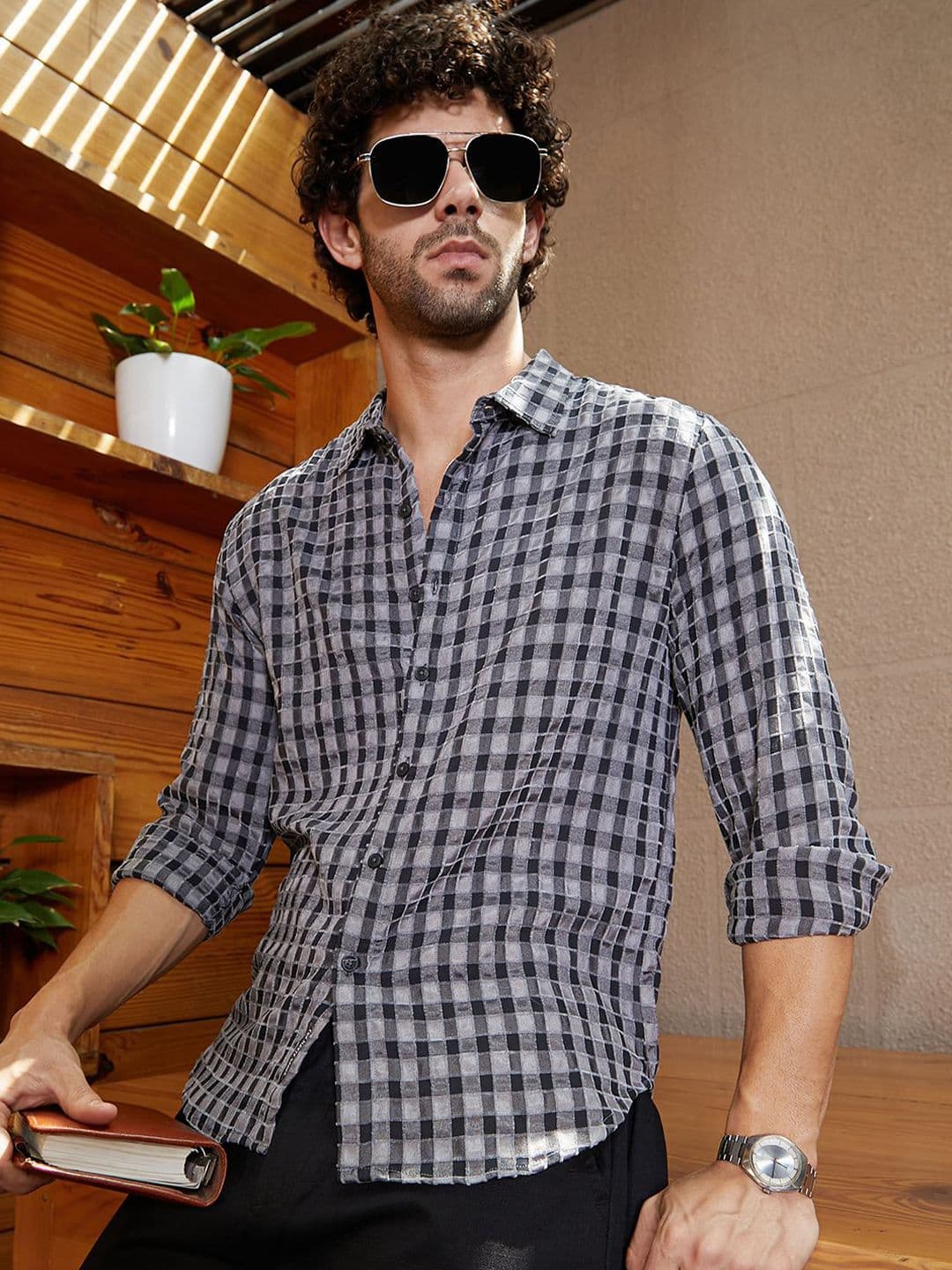 CAHOOT Men Comfort Opaque Checked Casual Shirt - view 1