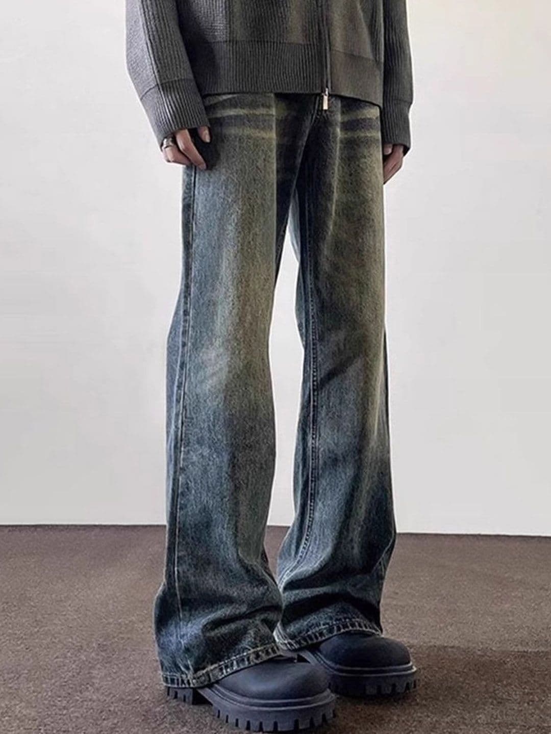 HERE&NOW Men Low Distress Heavy Fade Jeans - view 1