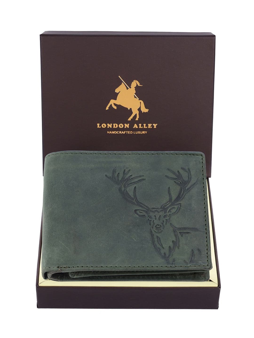 LONDON ALLEY Men Textured Leather Two Fold Wallet - view 1