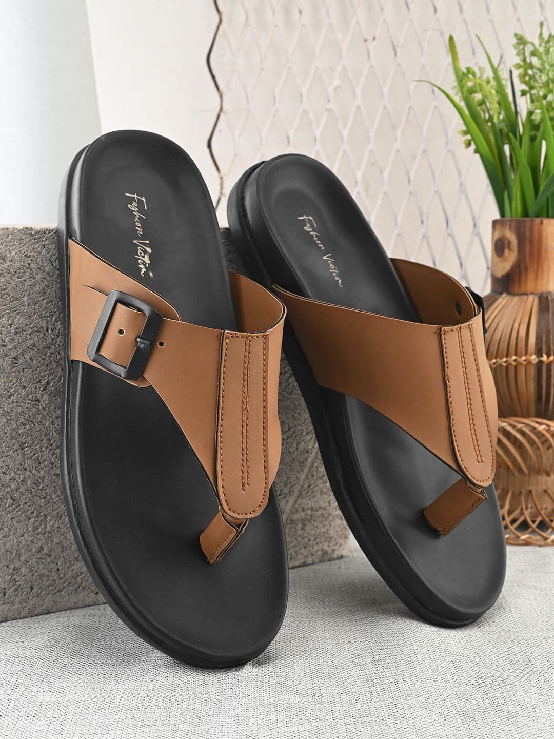 Fashion Victim Men Leather Comfort Sandals - view 1
