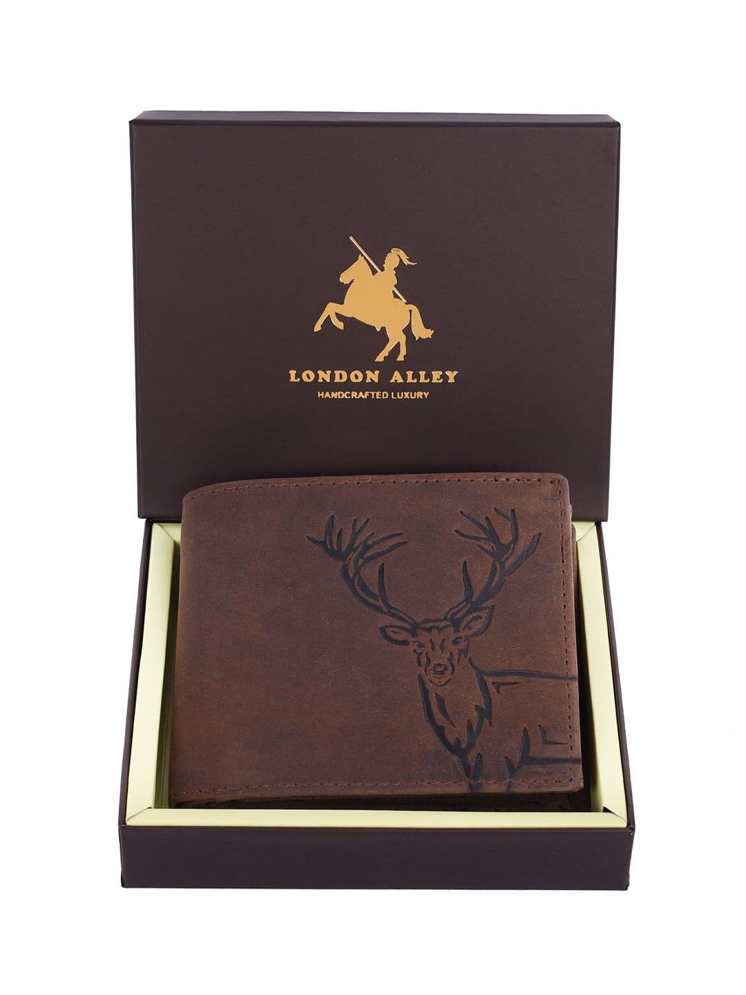 LONDON ALLEY Men Textured Leather Two Fold Wallet - view 1