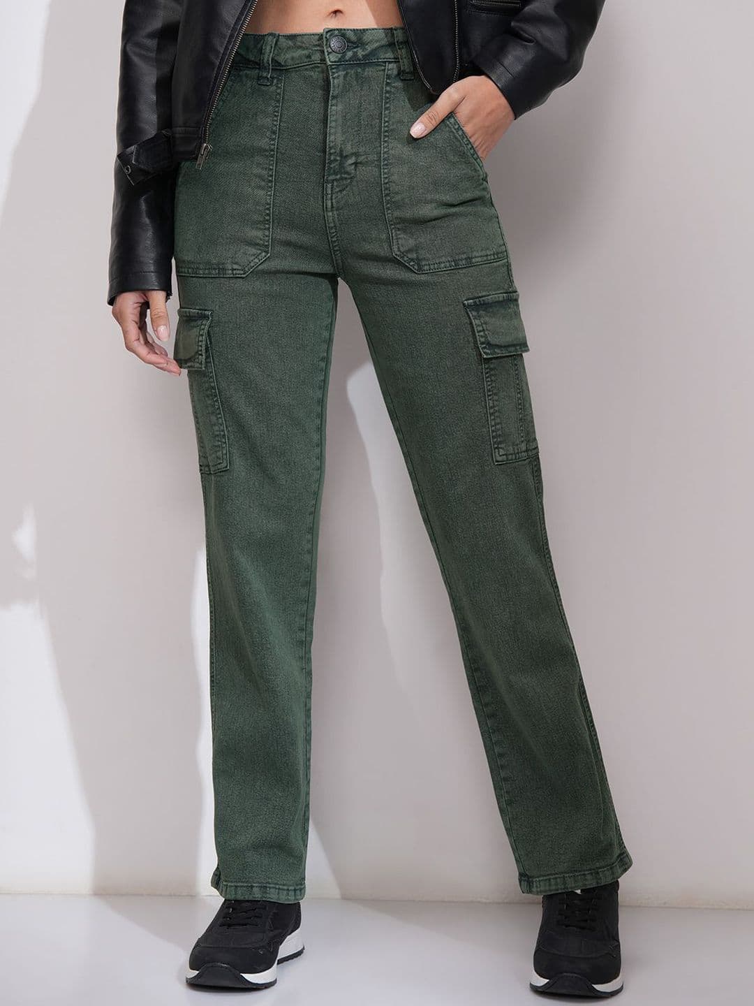 Street By Tokyo Talkies Women Straight Fit High-Rise Heavy Fade Stretchable Jeans - view 1
