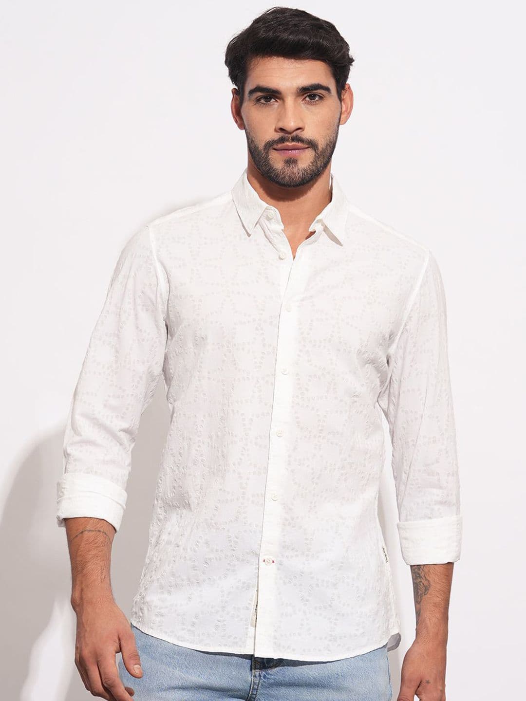 Being Human Men Classic Opaque Printed Casual Shirt - view 1