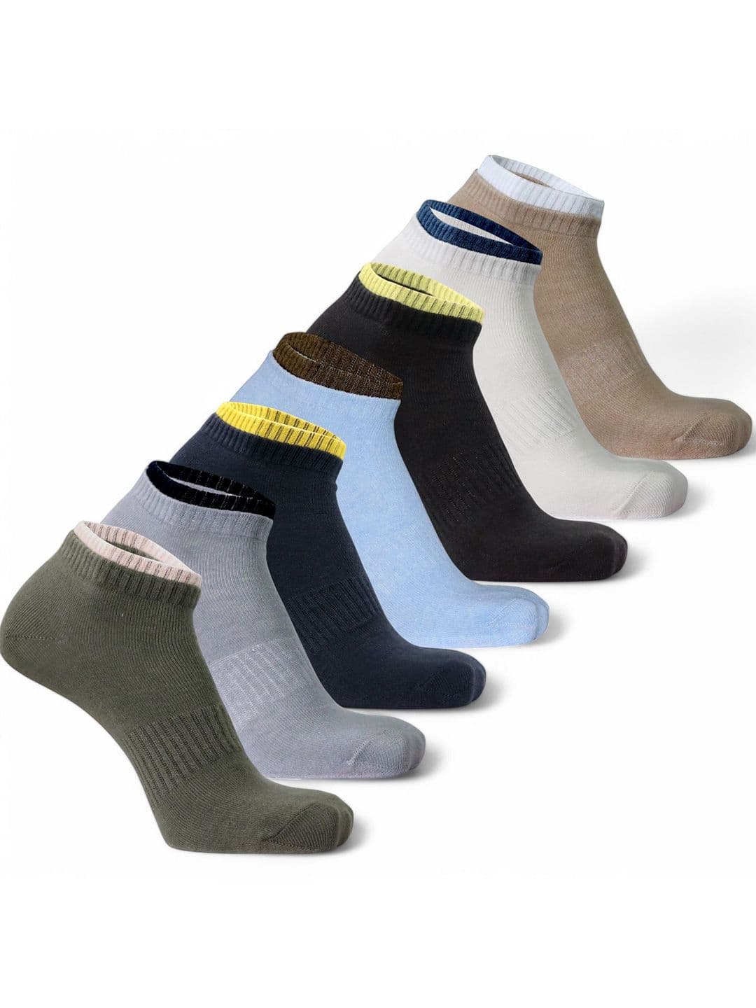 Sockscarving Unisex Pack Of 7 Patterned Ankle Length Socks - view 1