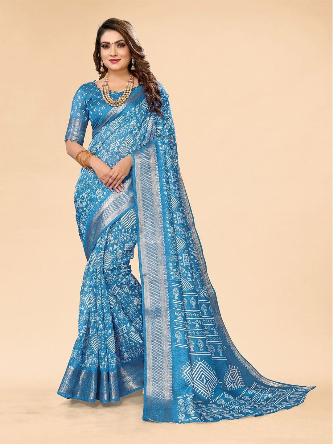 Moda Rapido Warli Zari Saree - view 1
