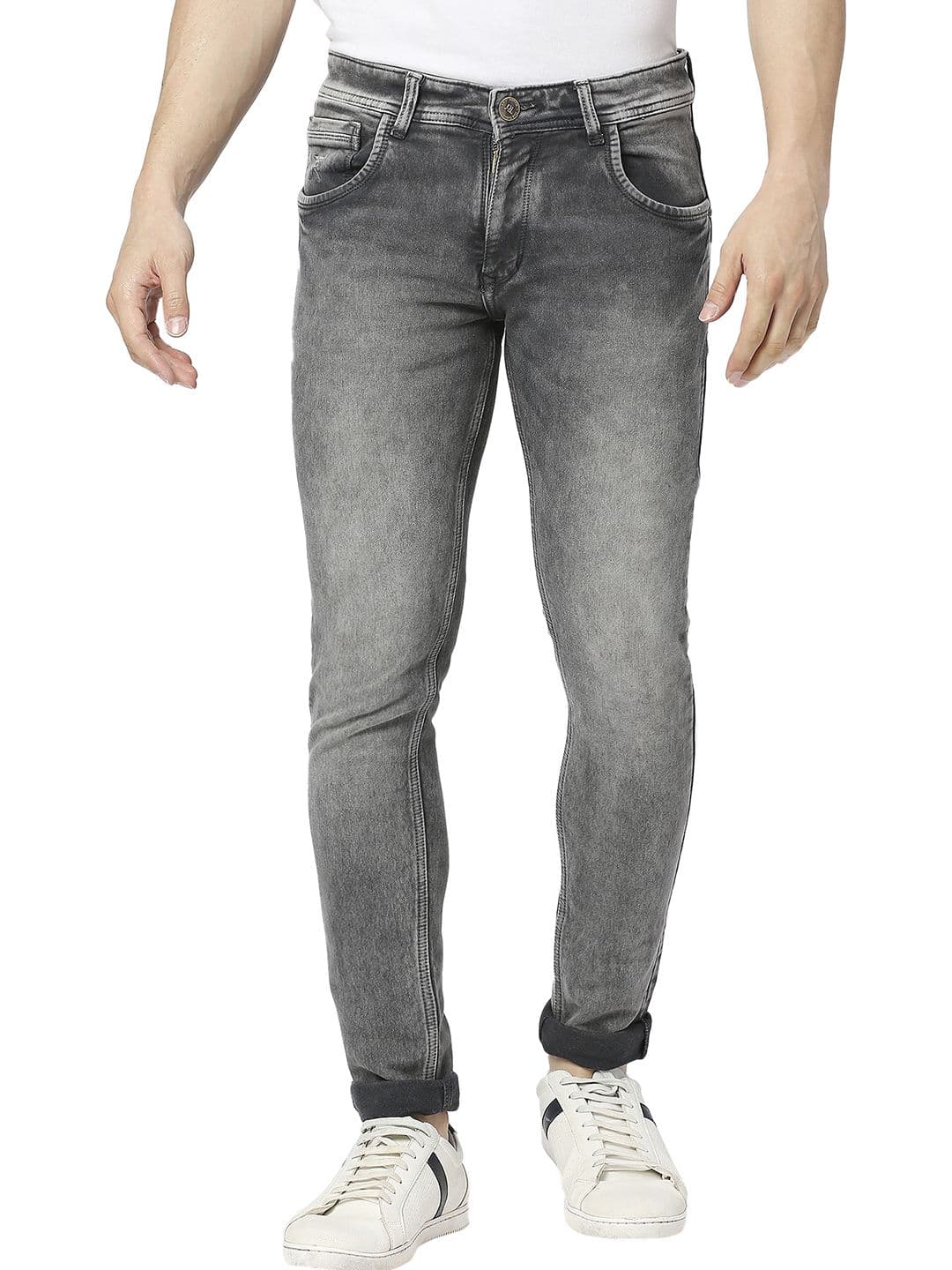 TCI Men Mid-Rise Slim Fit Heavy Fade Jeans - view 1