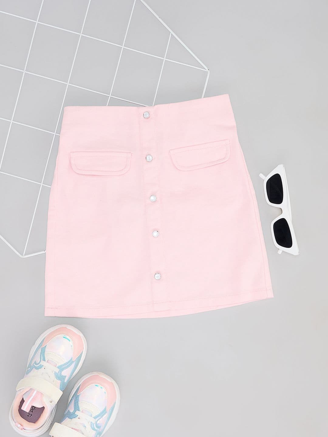 Pantaloons Junior Girls A-Line Midi Skirt - view 1
