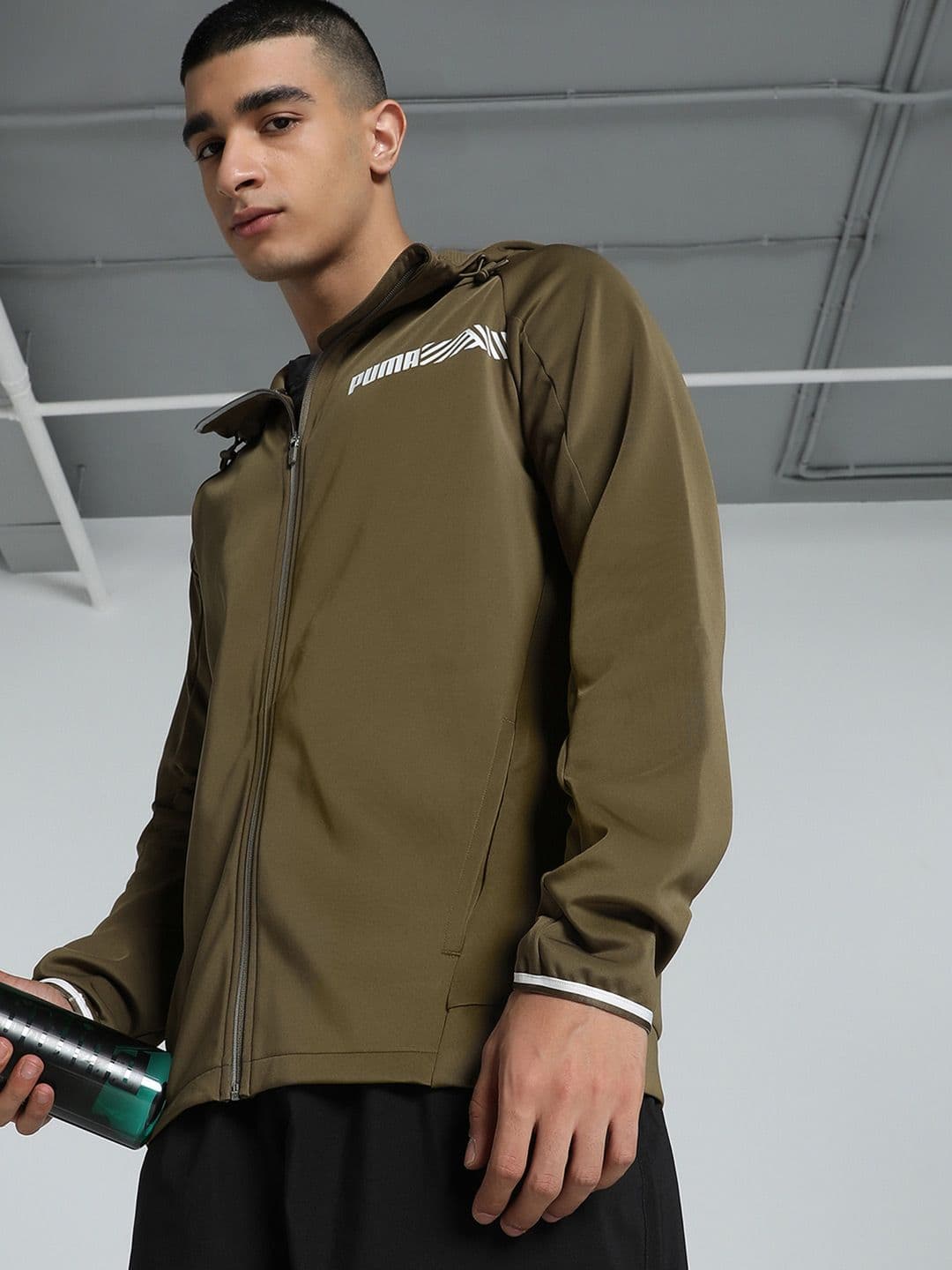 Puma Tec Sport Printed Long Sleeve Hooded Jacket - view 1