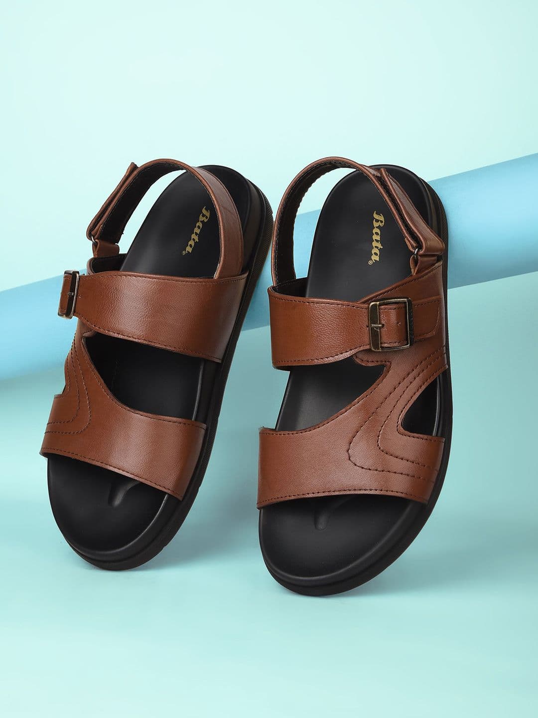 Bata Men Leather Comfort Sandals - view 1
