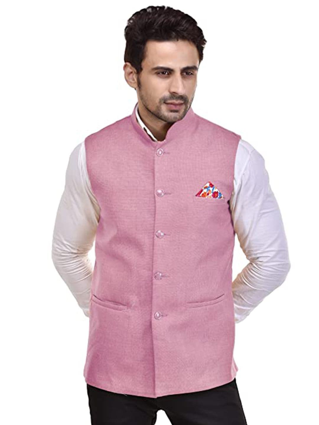 Seetoo Woven Design Nehru Jackets - view 1