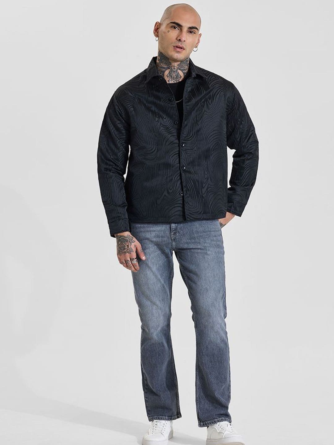 Snitch Black Textured Jacket - view 1