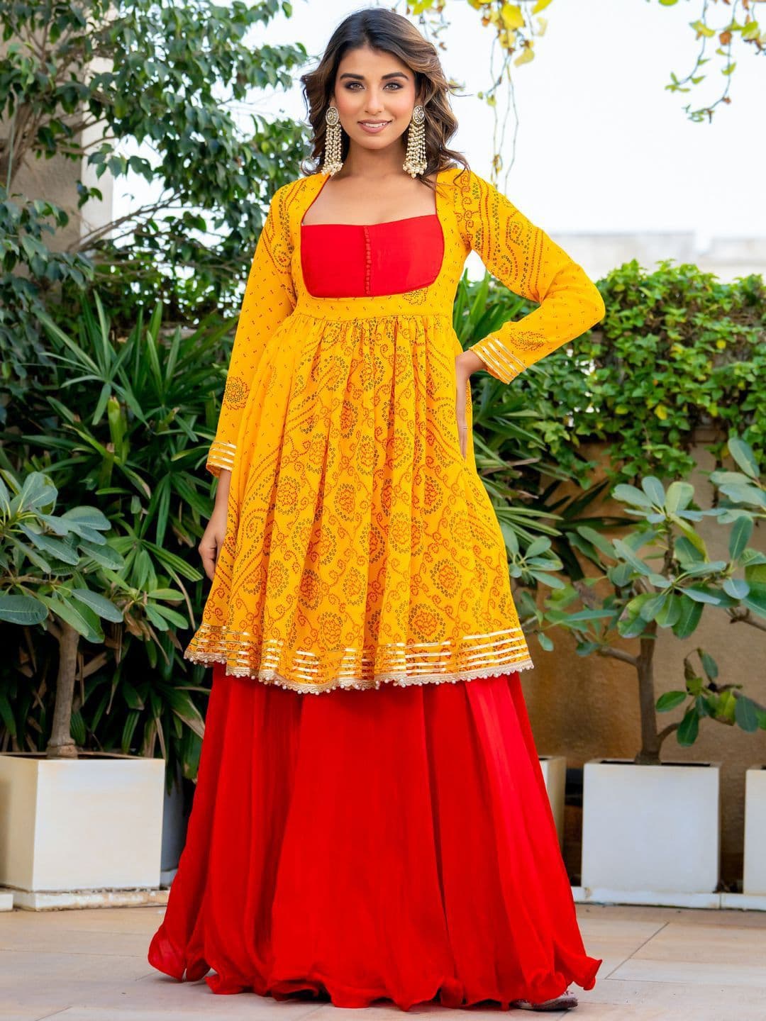 HOUSE OF JAMOTI Alana Ethnic Printed Silk Lehenga Choli With Dupatta - view 1