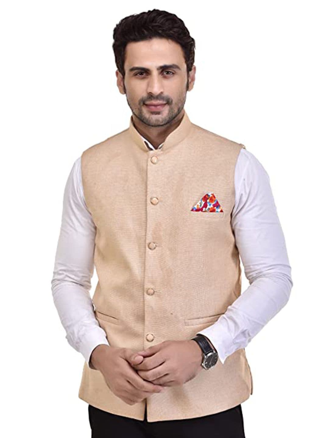 Seetoo Woven Design Nehru Jackets - view 1