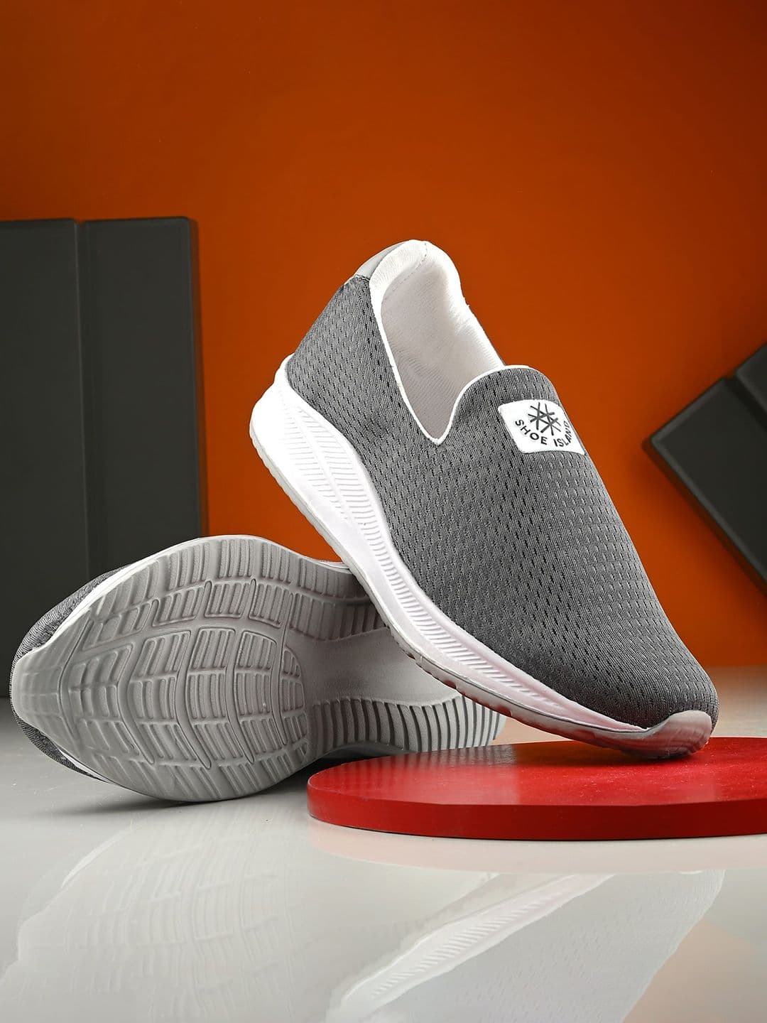 Shoe Island Men Mesh BAB7050 Grey Low Ankle Length Sports EVA Shoes - view 1