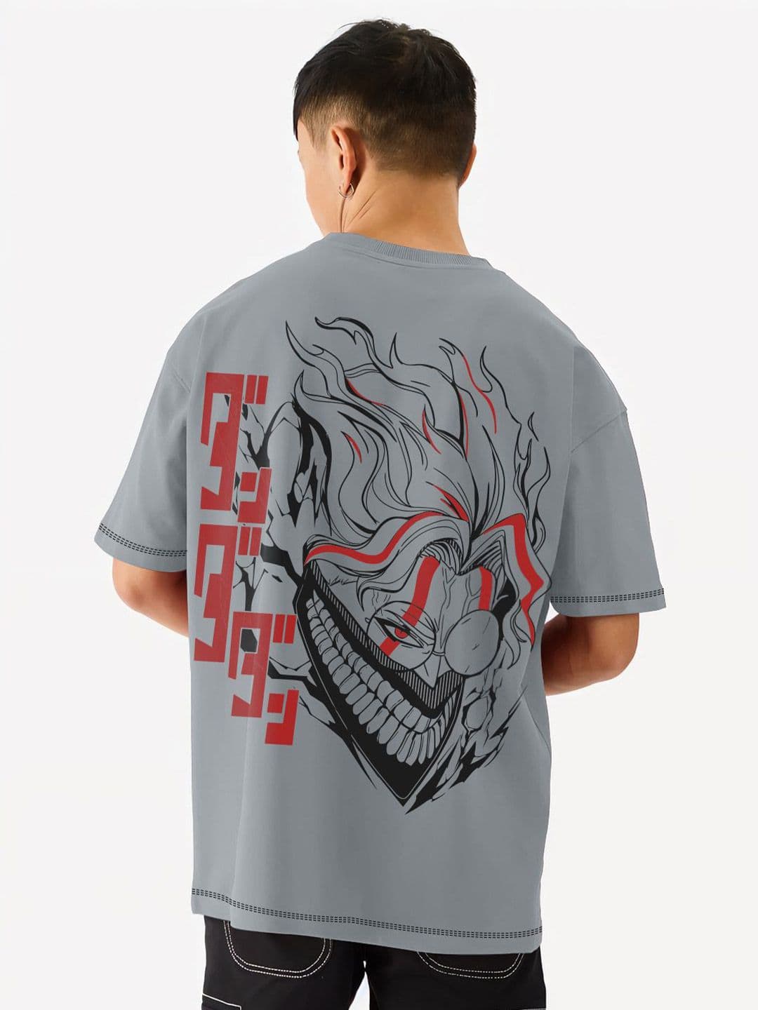 Crazymonk Dandadan Okarun Steel Graphic Cotton Round Neck Short Sleeves Oversized T-shirt - view 1