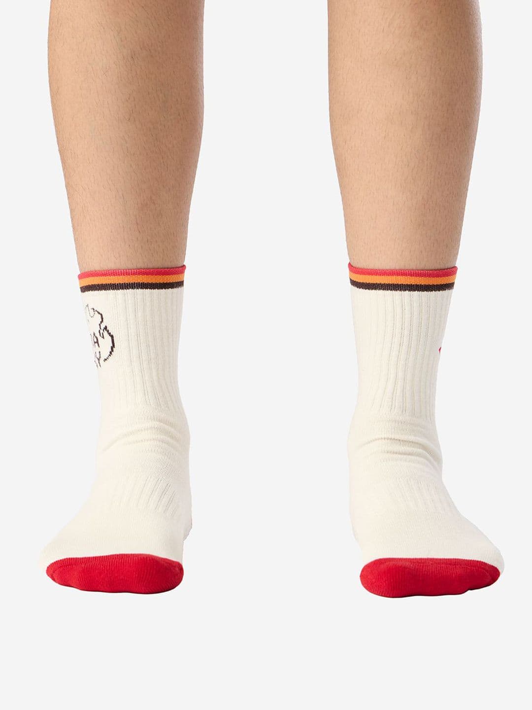 The Souled Store Women's Embroidered Extra Spicy Chilli Crew Socks - view 1
