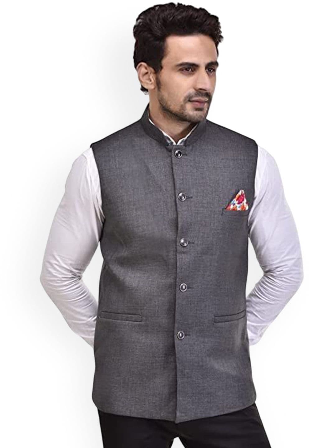 Seetoo Woven Design Nehru Jackets - view 1