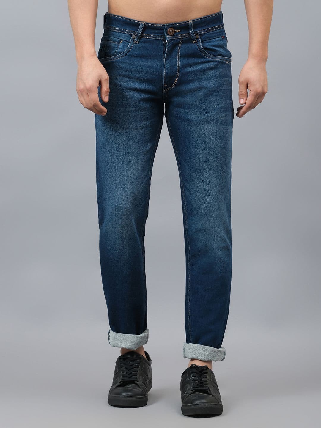 Cantabil Men Jean Straight Fit Heavy Fade Jeans - view 1